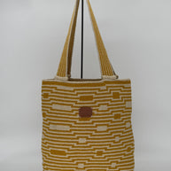 Amber Mustard Handwoven Tote – Crochet Bag for Work & Travel