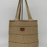 Laberinto Handwoven Tote – Geometric Crochet Bag for Work & Travel