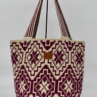 Rose Wayuu Mochilón Bag – Handmade Colombian Shoulder Bag | Handwoven Artisan Bucket Bag