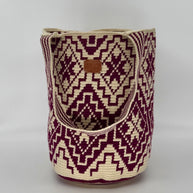 Rose Wayuu Mochilón Bag – Handmade Colombian Shoulder Bag | Handwoven Artisan Bucket Bag