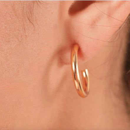 Ali 24k Gold Tiered Hoop Earrings | Handcrafted Colombian Jewelry | AMPMsis