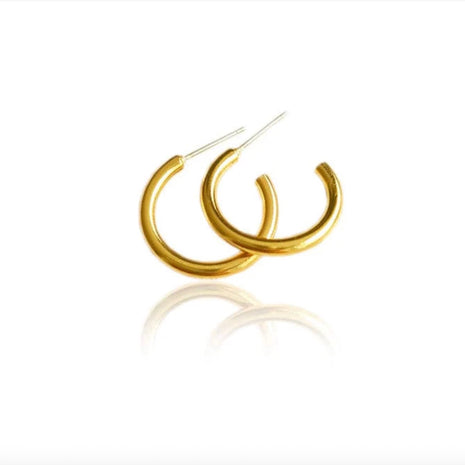 Ali 24k Gold Tiered Hoop Earrings | Handcrafted Colombian Jewelry | AMPMsis