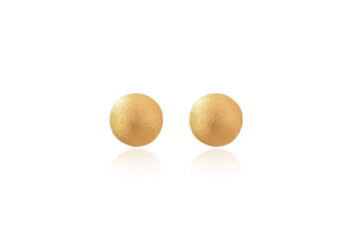 Aba 24k Gold Minimalist Stud Earrings | Handcrafted Colombian Jewelry | AMPMsis