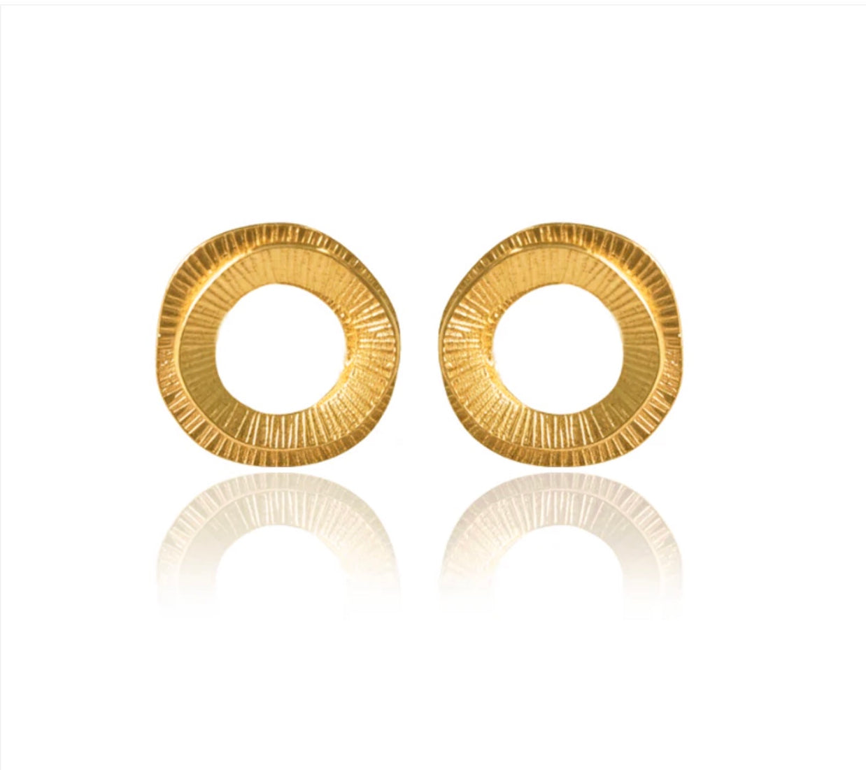Aurora 24k Gold Statement Stud Earrings | Handcrafted Colombian Jewelry | AMPMsis