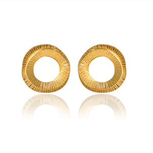 Aurora 24k Gold Statement Stud Earrings | Handcrafted Colombian Jewelry | AMPMsis