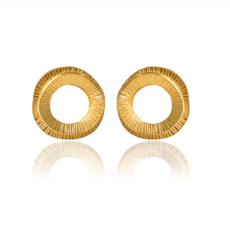 Aurora 24k Gold Statement Stud Earrings | Handcrafted Colombian Jewelry | AMPMsis