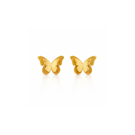 Double Butterfly Stud Jewelry Earrings