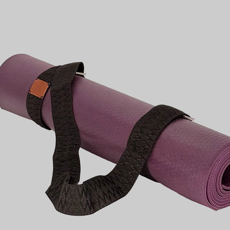Obsidian Solid Handwoven Yoga Mat Strap