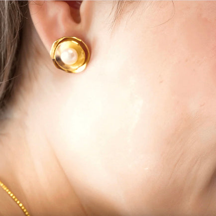 Renacer 24k Gold Statement Earrings | Hand-Forged Colombian Jewelry | AMPMsis1