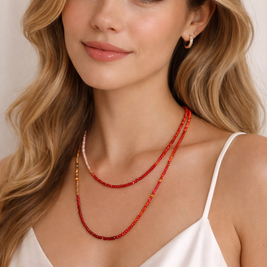 Canyon Sunset Short Wave Jewelry Necklace