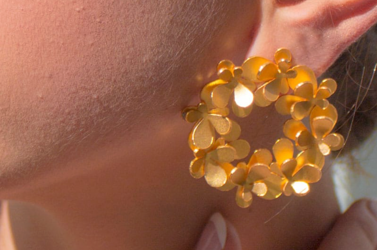 Aster Flower Jewelry Earrings