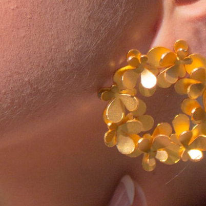 Aster Flower Jewelry Earrings