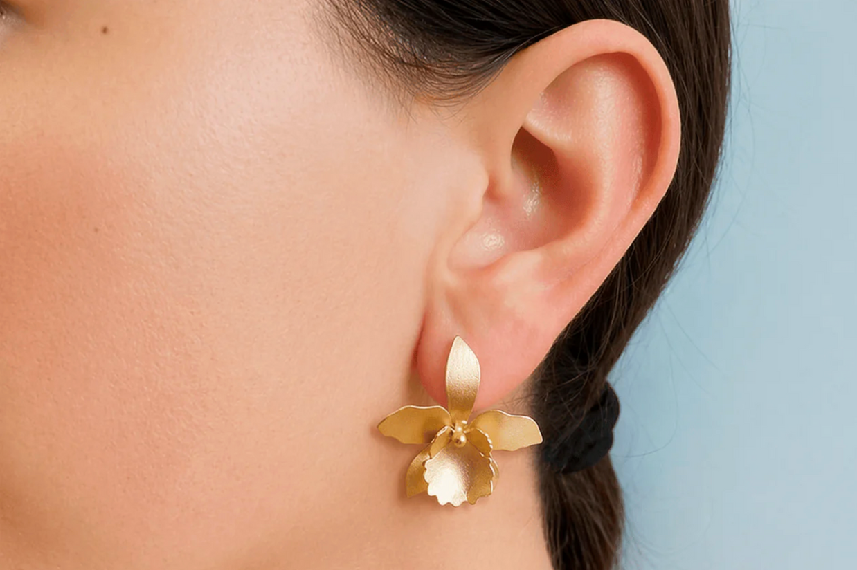 Quadricolor Orchid Medium Jewelry Drop Earrings