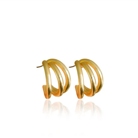 Kaia 24k Gold Petite Hoop Earrings | Handcrafted Colombian Jewelry | AMPMsis
