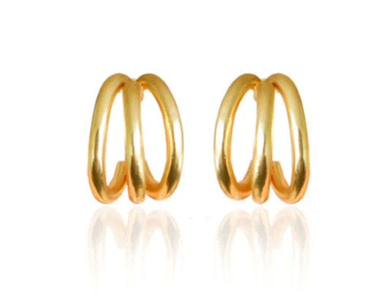 Kaia 24k Gold Petite Hoop Earrings | Handcrafted Colombian Jewelry | AMPMsis