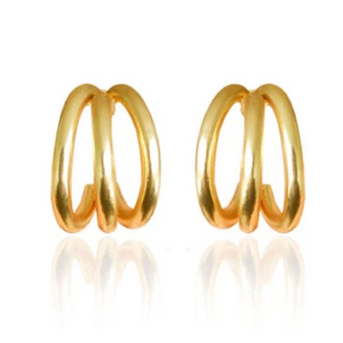Kaia 24k Gold Petite Hoop Earrings | Handcrafted Colombian Jewelry | AMPMsis