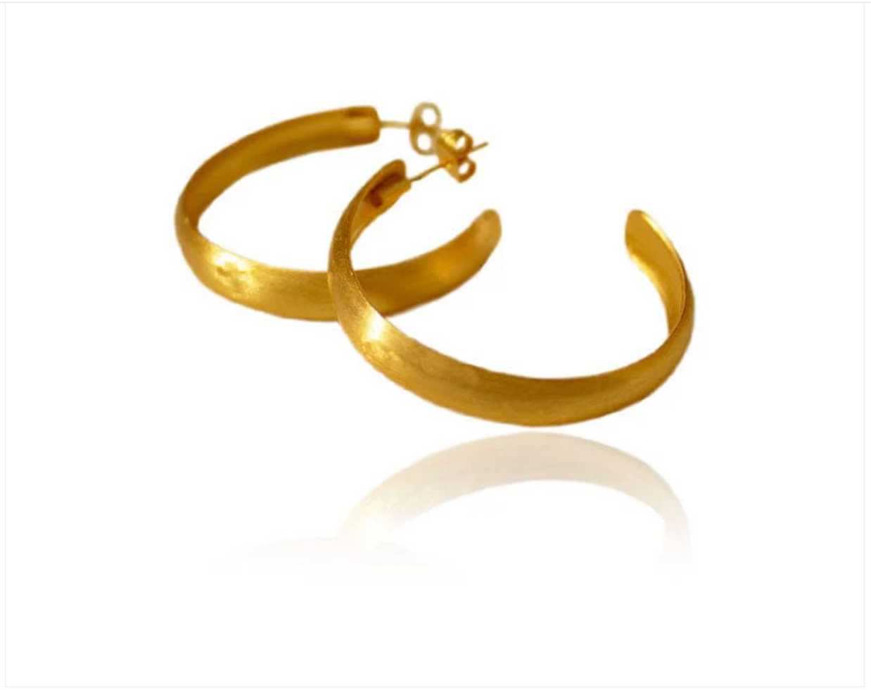 Alana 24k Gold Hoop Earrings | Handcrafted Colombian Jewelry | AMPMsis
