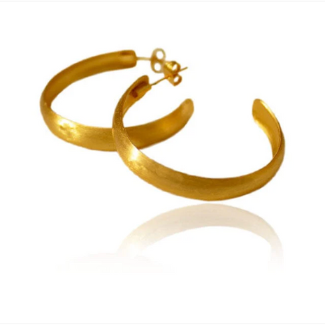Alana 24k Gold Hoop Earrings | Handcrafted Colombian Jewelry | AMPMsis