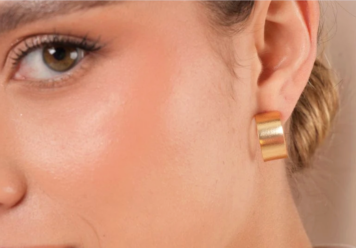 Valt Gold-Plated Handcrafted Hoop Earrings - Artisanal Colombian Jewelry
