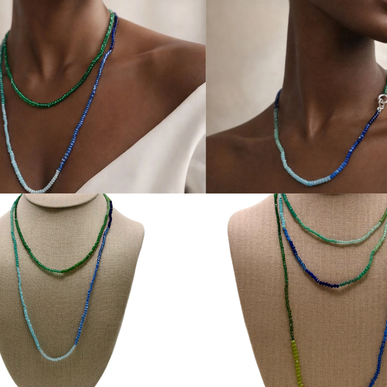 Verdant Wave Layering Necklaces Bundle