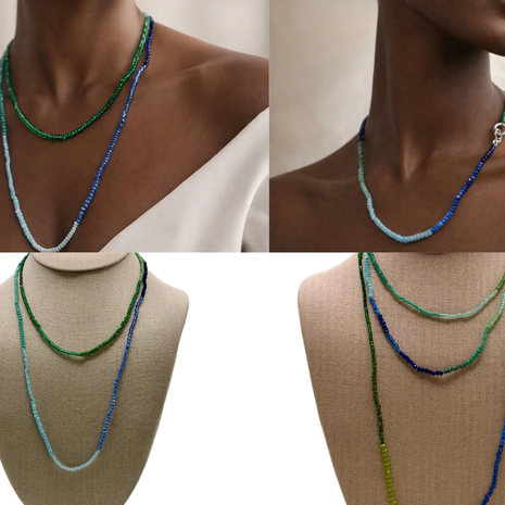 Verdant Wave Layering Necklaces Bundle