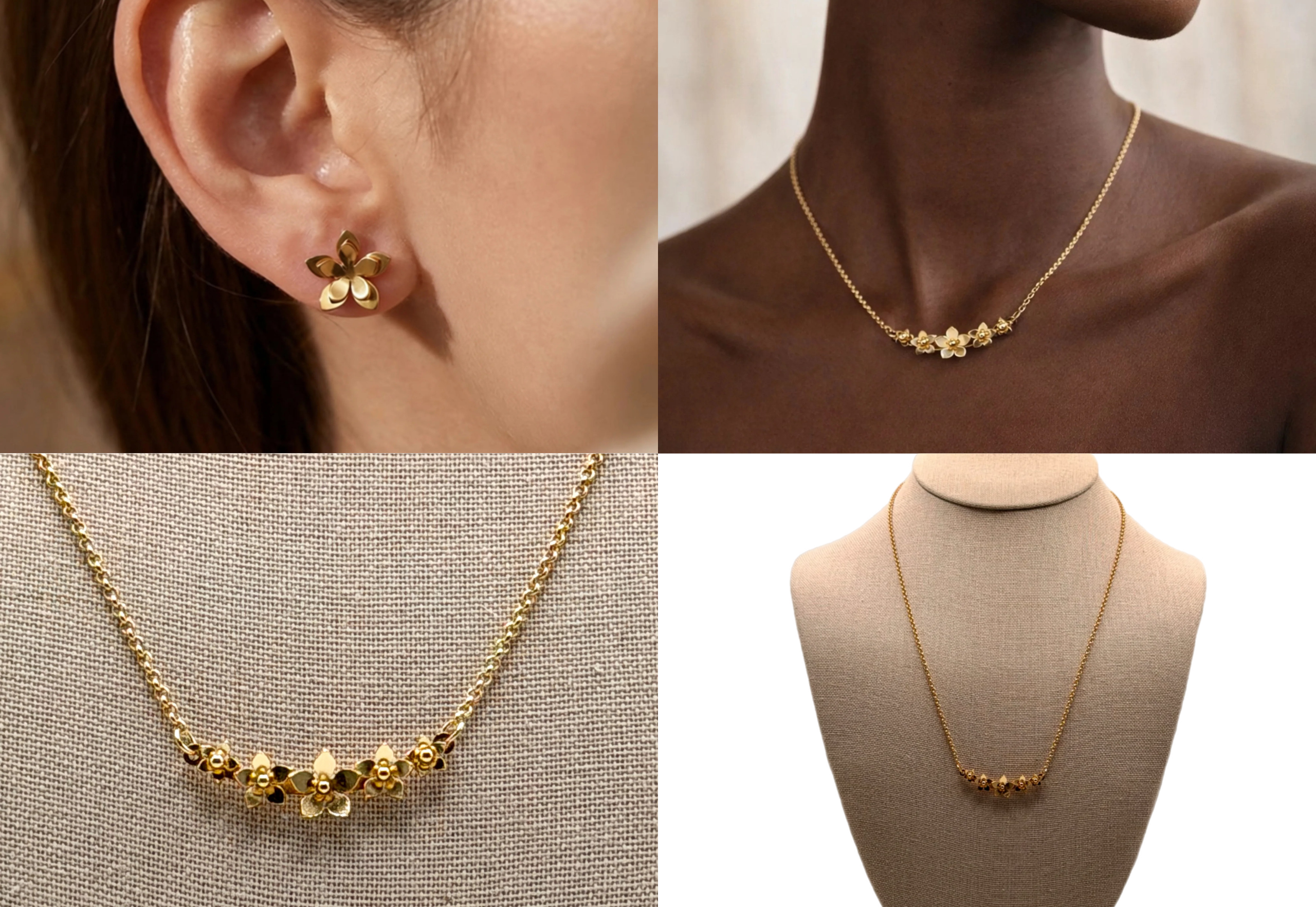 Gold Guayacan Necklace & Earrings Bundle