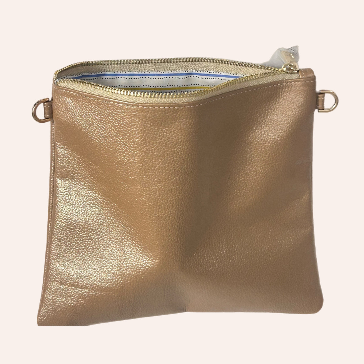 AMPMsis Original Mini Leather Crossbody Bag – Gold Tone – Soft Finish - Bogota Crafted