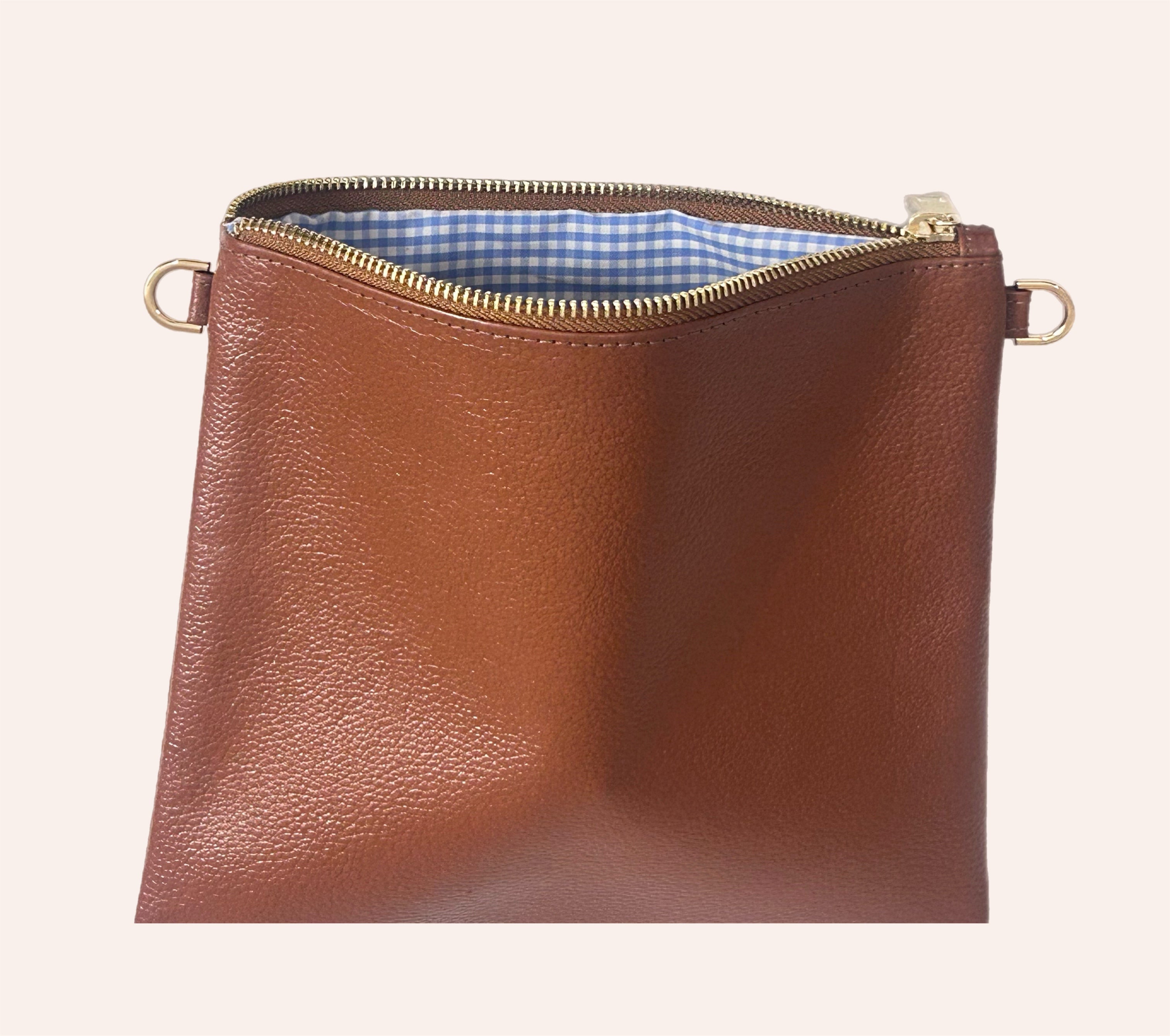 Tan Honey Mini Leather Crossbody Bag