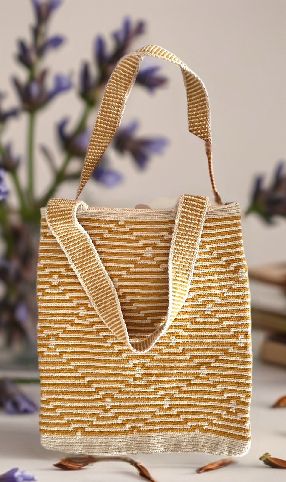 Handmade Tote PC Case Amber Mustard
