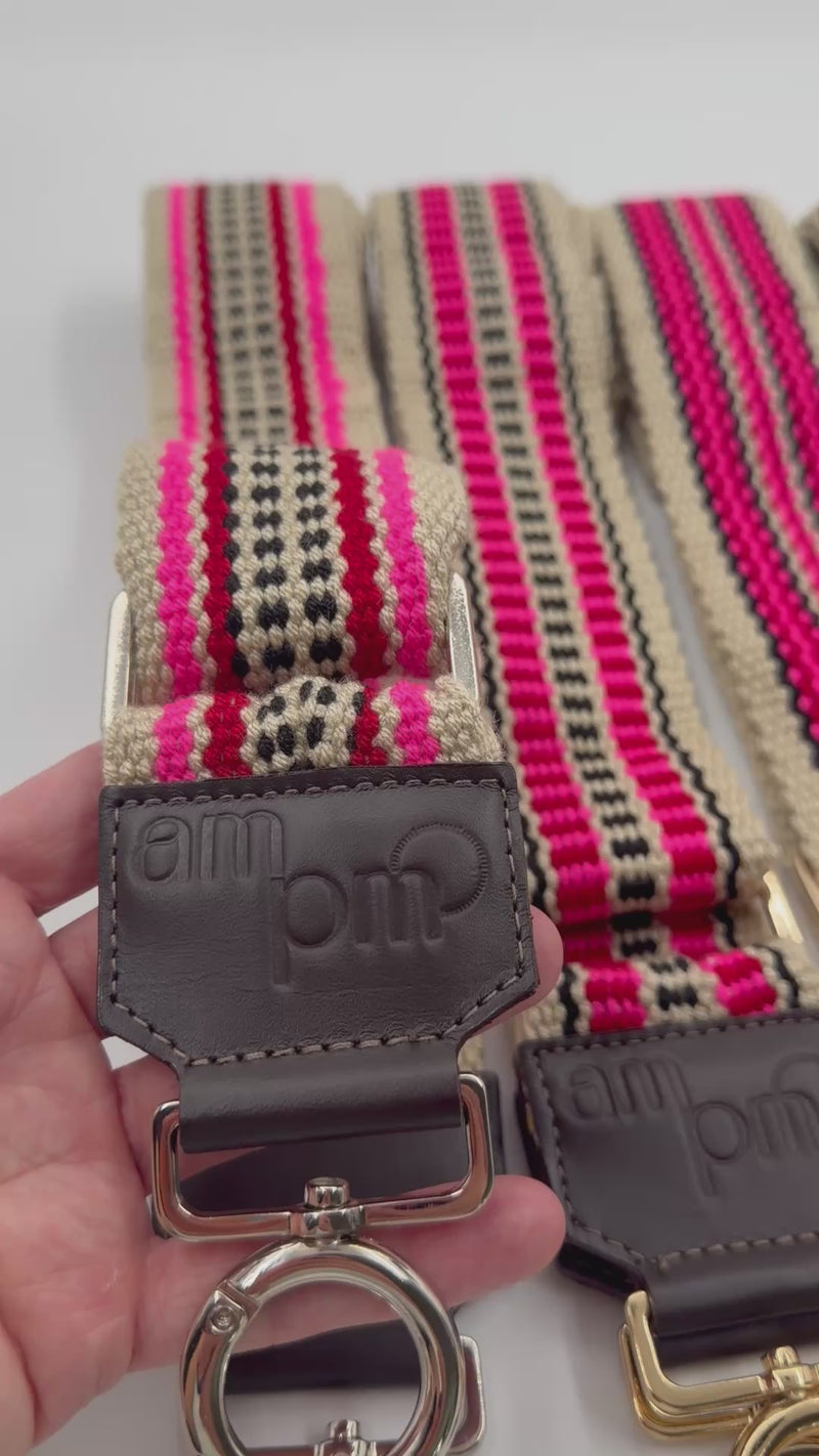 AMPMsis Handwoven Wayuu Bag Strap - Premium Adjustable Edition Color Stripe