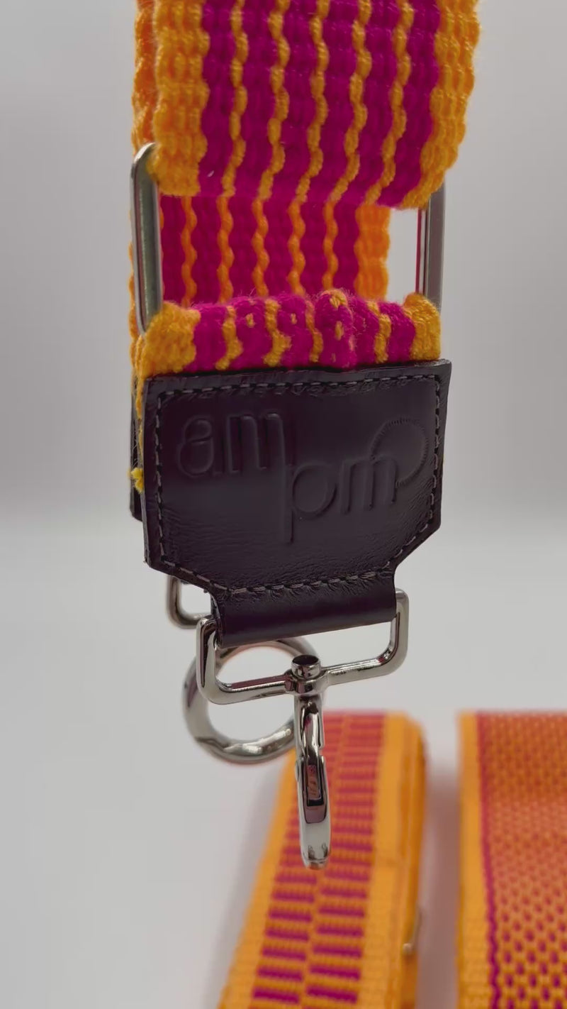 AMPMsis Handwoven Wayuu Bag Strap - Premium Adjustable Edition Orange Red