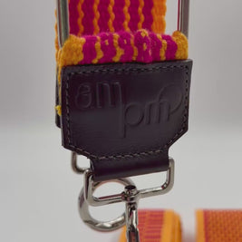 AMPMsis Handwoven Wayuu Bag Strap - Premium Adjustable Edition Orange Red