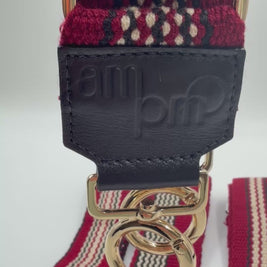 AMPMsis Handwoven Wayuu Bag Strap - Premium Adjustable Edition Burgundy Black