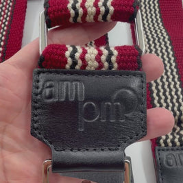 AMPMsis Handwoven Wayuu Bag Strap - Premium Adjustable Edition Burgundy Black